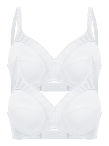Felina 2er Pack BH ohne Bügel in weiss weiss