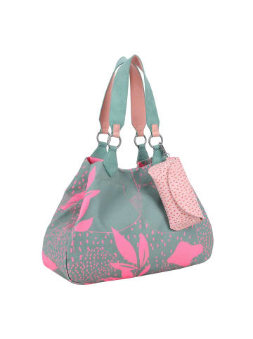 Fritzi aus Preußen Izzy Medium Limited Leaves Schultertasche 42 cm in salbei pink