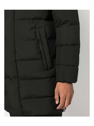 Woolrich Hochwertige, gesteppte lange Jacke in Schwarz