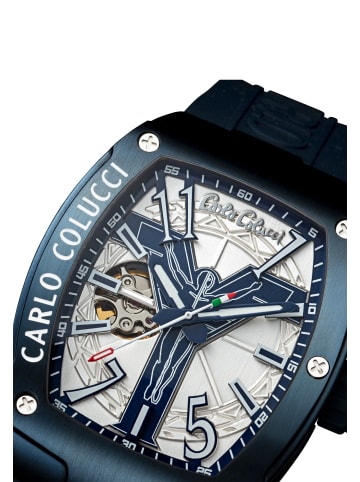 Carlo Colucci Dreizeiger Automatik Donazzan in Blau
