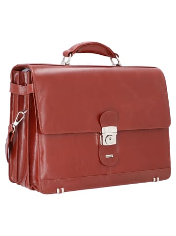 Alassio Mocca Aktentasche Leder 38 cm Laptopfach in cognac