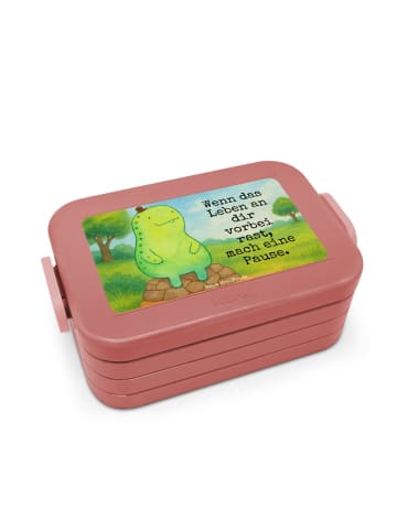 Mr. & Mrs. Panda Snackbox Schildkröte Pause Design mit Spruch in Rot Pastell