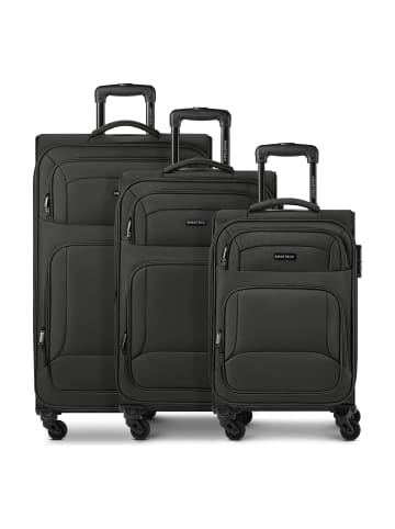 Smartbox Edition 04 4 Rollen Kofferset 3-teilig mit Dehnfalte in black