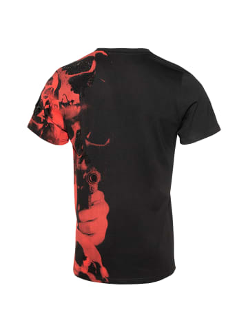Roberto Geissini Red Allover Skull T-Shirt
