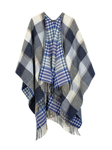 collezione alessandro Poncho " Aspen " in blau
