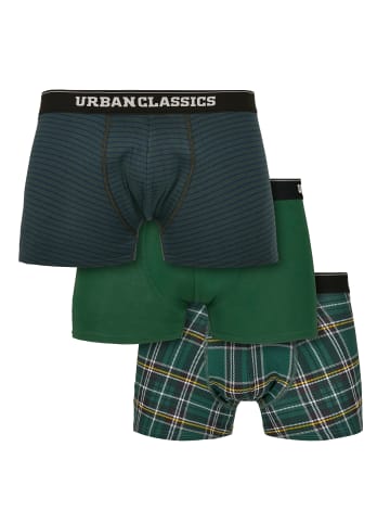 Urban Classics Boxershorts in dgrn plaidaop+btlgrn/dblu+dgrn