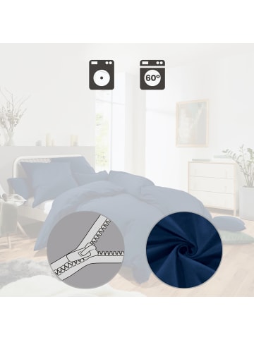 Erwin Müller Edel Flanell Bettwäsche Nördlingen in dunkelblau