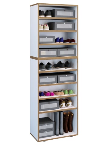 VCM  Holz Regal Schuhschrank Schuhregal Salia B60 in Weiß