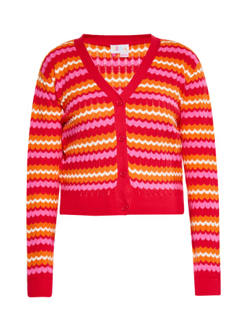 IZIA Damen Cardigan in ROT MEHRFARBIG