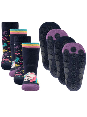 ewers 4er-Set Stoppersocken ABS 4er Pack Einhorn in bunt