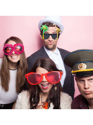 relaxdays 5 x Partybrille in Bunt