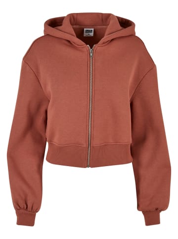 Urban Classics Zip-Kapuzenpullover in terracotta