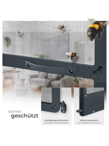 tectake Insektenschutzgitter für Türen, zuschneidbar, wetterfest