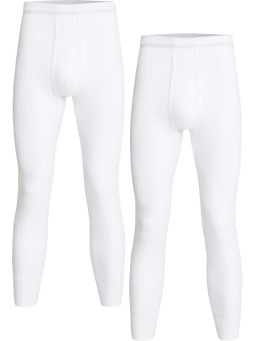 Con-ta Baumwolle, Doppelripp Unterhose, lang 2er-Pack in weiss