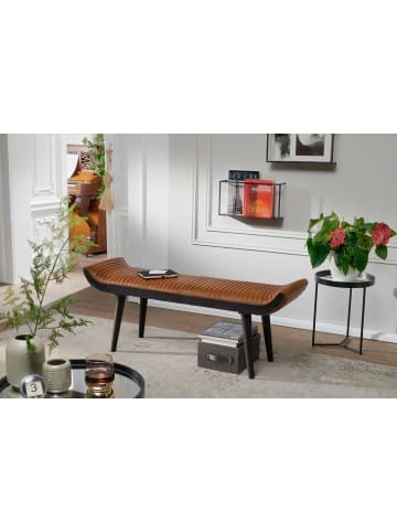 FineBuy Sitzbänk in Braun / Mango / 125x38x51