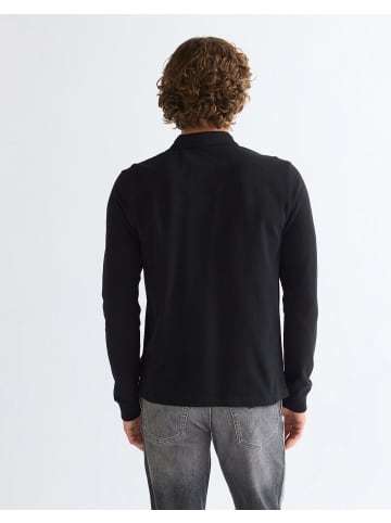 Wrangler Langarmpolo Polo in Black
