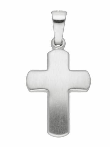 Adeliás 333 Weißgold Kreuz Anhänger in silber