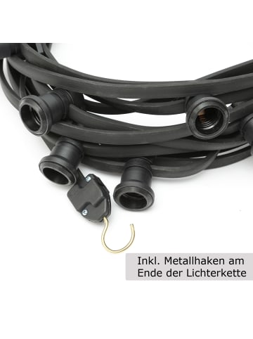 SPICELITE ILLU Biergarten Lichterkette 20xE27 ohne Leuchtmittel L: 20m in schwarz