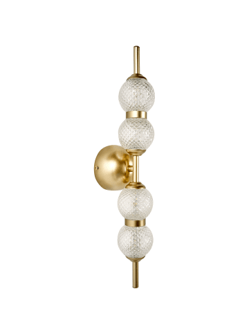 Beliani Wandleuchte ARAS in Gold/Transparent - (W) 10 x (H) 60 x (L) 10 cm
