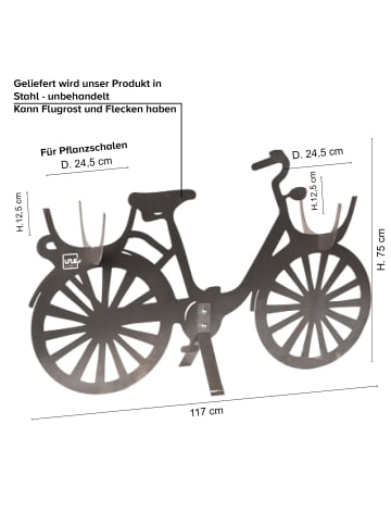 UNUS Fahrrad Steckfigur in Silber