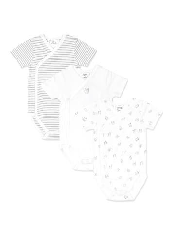 Stellou & friends Wickelbody-Set kurzarm Hunde in grey