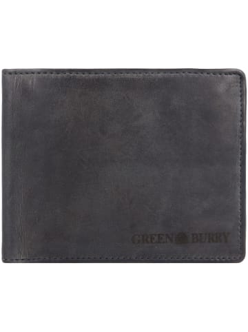 Greenburry Vintage Washed Geldbörse Leder 13 cm in anthrazite