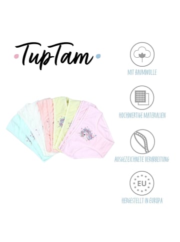 TupTam Mädchen Slips mit Aufdruck 10er Pack in grau/rosa