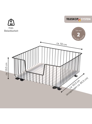 bremermann Schrank-Korbauszug ca. 50 x 23 x 50,5 cm (B/H/T)