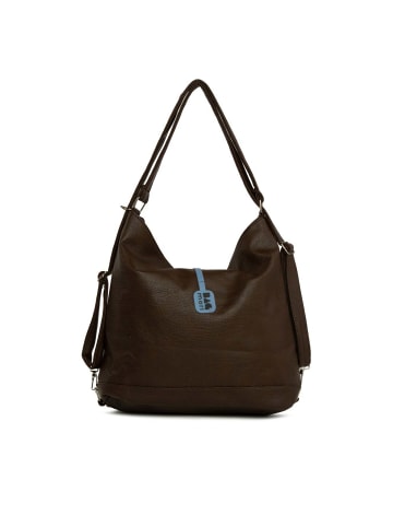 BAGmori Schultertasche in Braun