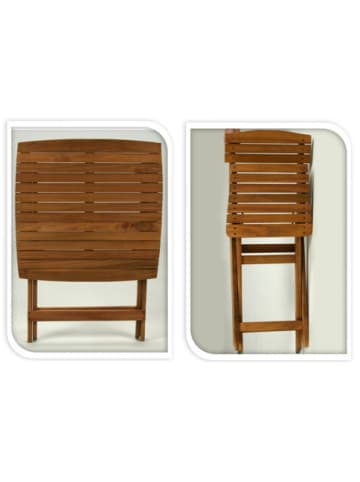 Ambiance Balkonmöbelset, Akazienholz in Braun, (B) 40 x (H) 82 x (L) 53 cm