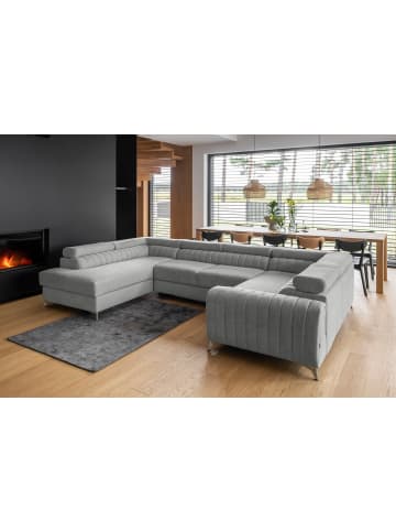 MF Design Luisa Recamiere Links in Mausgrau -  (L) 202 x (B) 347 x (H) 92 cm