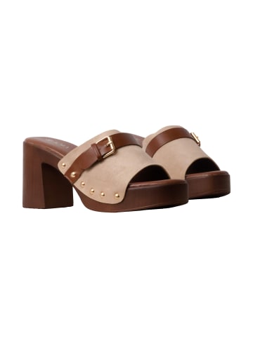 Joia Mules mit Absatz Beige