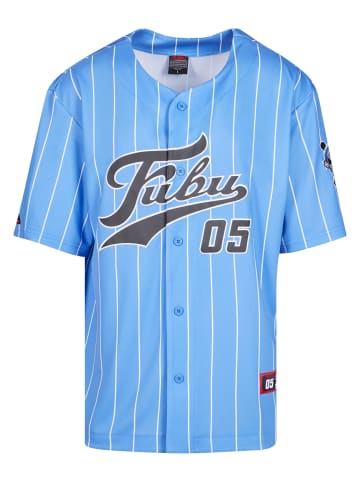 FUBU FUBU Mesh-T-Shirts in light blue/white