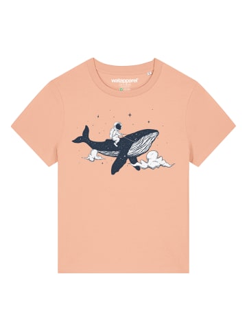 wat? Apparel T-Shirt Spacewhale in Fraiche Peche