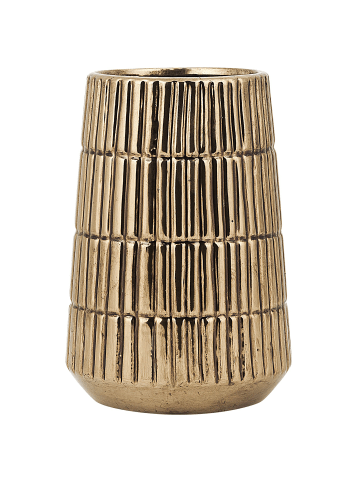 Beliani Dekovase QANAWAT in Gold - (W) 12 x (H) 22 x (L) 12 cm