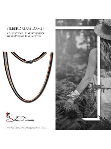 SilberDream 925 Silber, vergoldet (Roségold 333) Damen SilberDream Kette gedreht  ca. 45cm