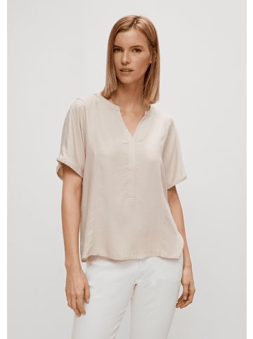 comma Bluse kurzarm in Braun