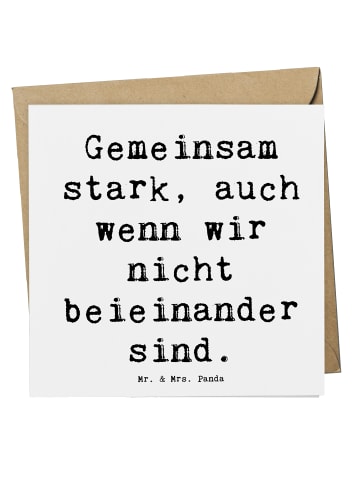 Mr. & Mrs. Panda Glückwunschkarte Spruch Trennung von den Eltern... in Weiß