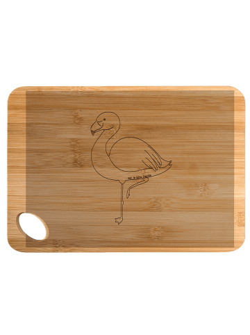 Mr. & Mrs. Panda Holzbrett Flamingo Classic ohne Spruch in Braun