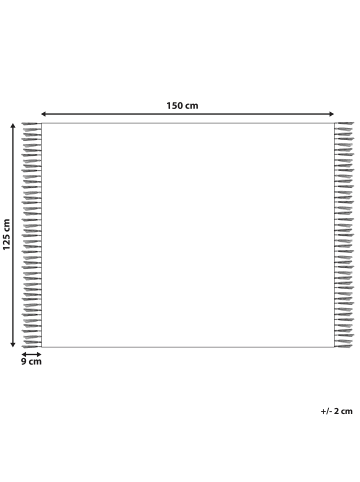 Beliani Kuscheldecke YARSA in Gelb - (W) 125 x (H) 0.5 x (L) 150 cm