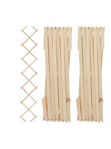 relaxdays 3 x Rankgitter in Natur - (B)30 x (H)180 cm