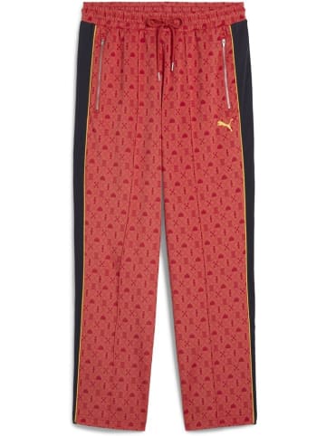 Puma Sporthose "ROAD TO UNITY AOP Relaxed Track Pants DK op" in Rot