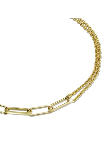 SilberDream Fantasiekettekette Fantasie Armband 925 Silber vergoldet (Gold 333) ca. 19cm