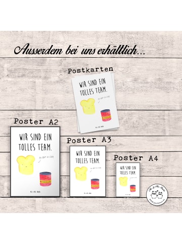 Mr. & Mrs. Panda Poster Toast Marmelade mit Spruch in Weiß