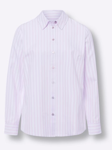 Heine Streifenbluse in rosé-weiß-gestreift