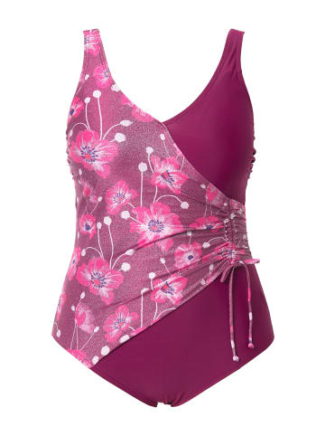 Ulla Popken Badeanzug in purpur