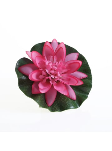 MARELIDA Kunstblume Seerose in pink - D: 13cm