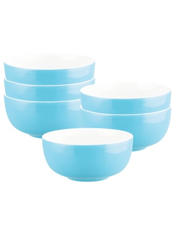 Seltmann Weiden 6er Set Müslischalen Liberty Pure Colors ø 15 cm in Lagoon Blue