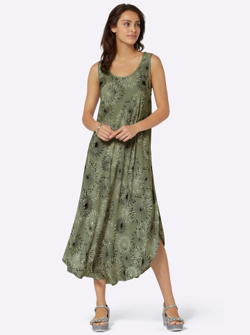 WITT WEIDEN Druckkleid in khaki-graphit-bedruckt