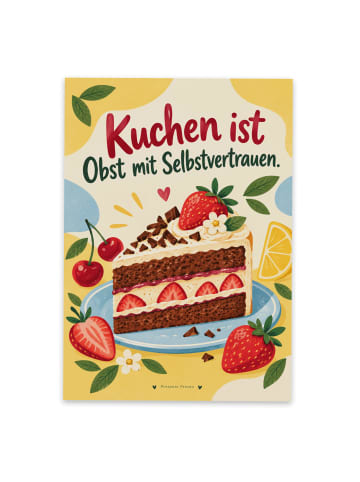 Mr. & Mrs. Panda Postkarte Kuchen fröhlich Design mit Spruch in Weiß